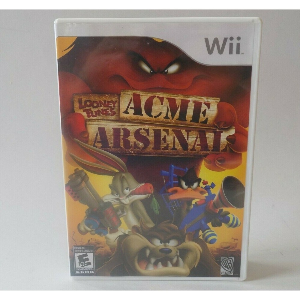 Looney Tunes Acme Arsenal Nintendo Wii Game RVL-P-RLYE CIB Complete